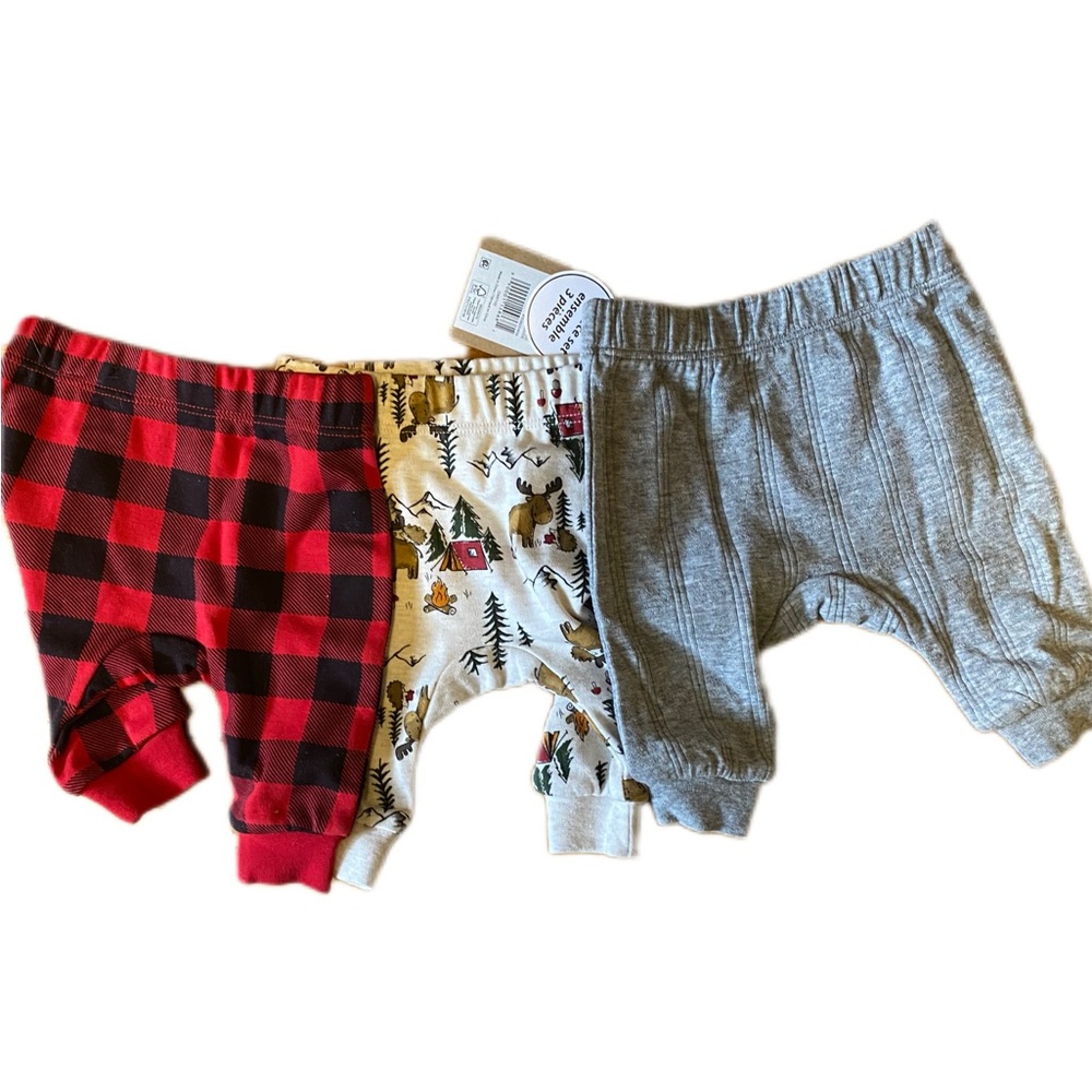 2 for $10 or 3 for $12 - Baby Patterned Leggings Trio - Red, White, and Gray